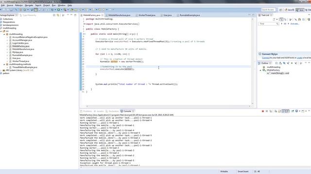 22 Multithreading - Executor Service and Threadpool смотреть онлайн