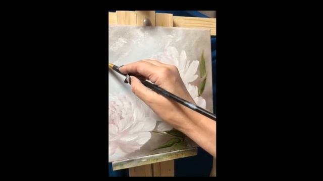 Нежные ПИОНЫ маслом (немного процесса)#живописьмаслом смотреть онлайн