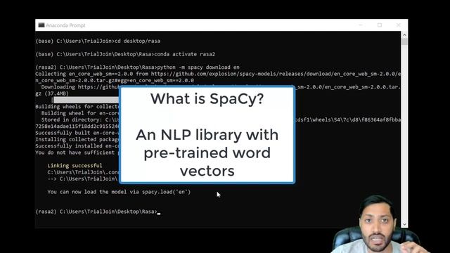Rasa & SpaCy NLP Library Install смотреть онлайн