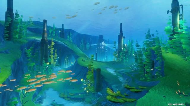 Genshin Impact! // Underwater Fortress of Meropide with Ambient Music смотреть онлайн