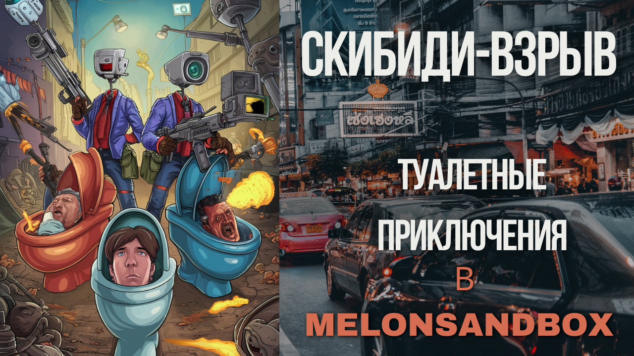 Скибиди-взрыв: Туалетные приключения в MelonSandbox смотреть онлайн