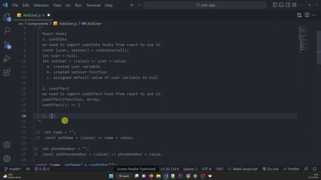 User Application (React | Redux | Axios) - 15. React Hooks смотреть онлайн