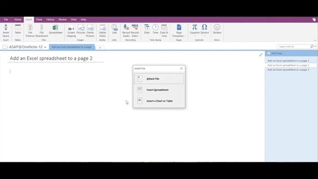 How to insert a Spreadsheet in a Microsoft OneNote Page | Excel in OneNote | Excel + OneNote смотреть онлайн