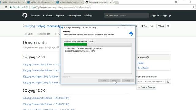 sqlyog installation for MySQL database смотреть онлайн