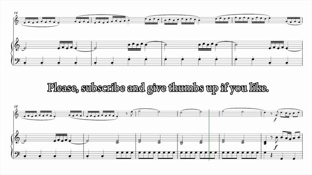 "Spring" (Vivaldi) - EASY version for FLUTE & PIANO (Sheet Music) смотреть онлайн