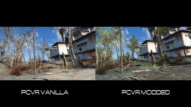 Fallout 4 VR Vanilla vs Modded Side-By-Side Comparison (Springtime Trees Mod + More) смотреть онлайн