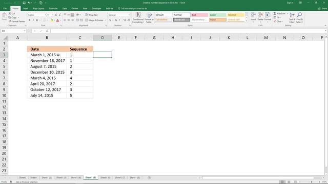 Create a number sequence in Excel смотреть онлайн