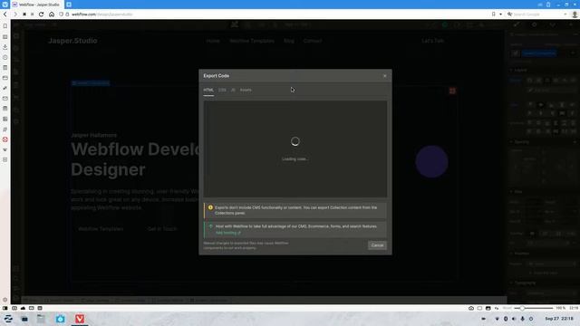 How To Export Code in Webflow | Webflow Tips & Tricks смотреть онлайн