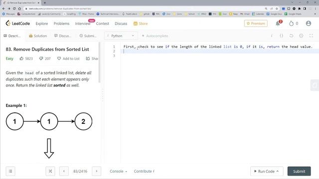 83. Remove Duplicates from Sorted List - Java LeetCode Solution смотреть онлайн