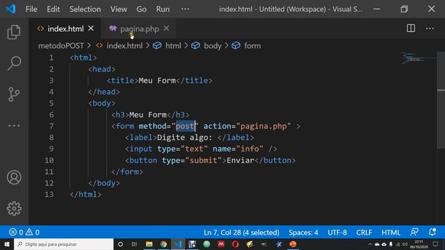 PHP Aula 09 - Enviando dados de formulário através de métodos HTTP смотреть онлайн