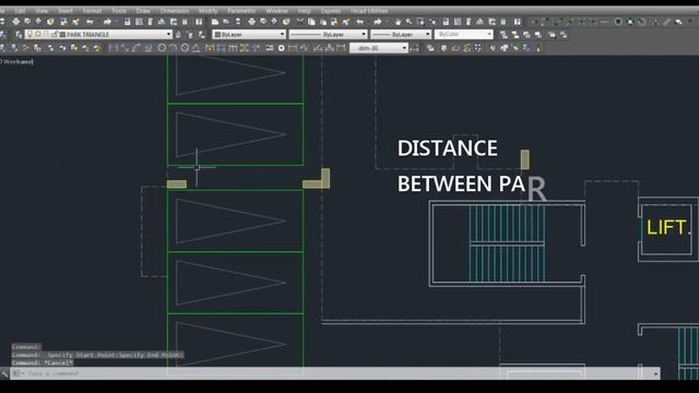 Automatic Parking Mark on Autocad drawing смотреть онлайн