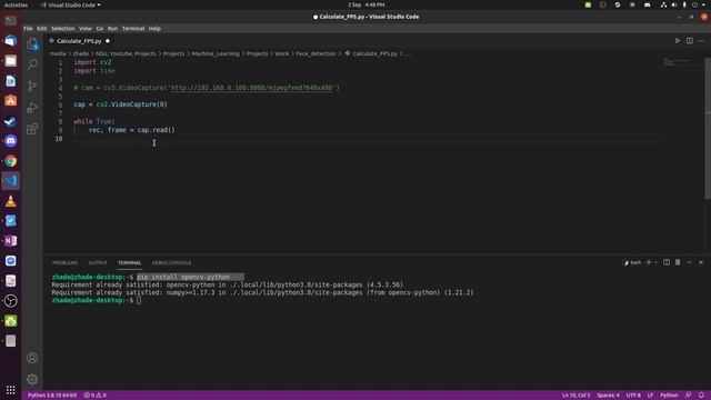 Calculate FPS from live video. Python OpenCV смотреть онлайн