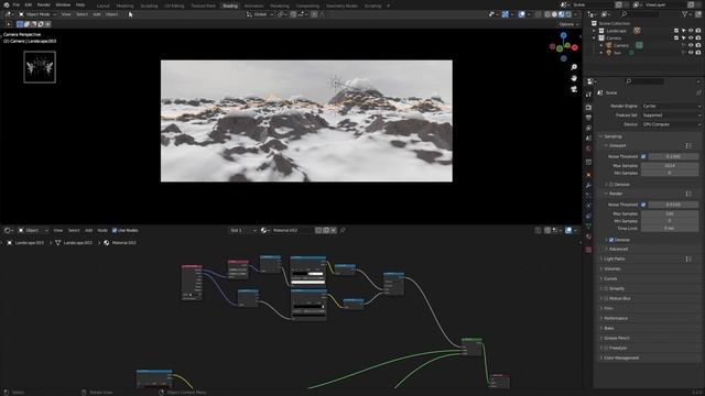 Blender Concept Art Icy Landscape Environment Time Lapse Blender Cycles смотреть онлайн
