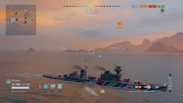 World of Warships: Legends Chapayev 224k damage,4 kills смотреть онлайн