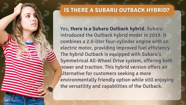 Is there a Subaru Outback hybrid? смотреть онлайн