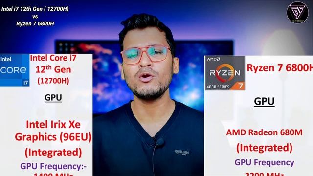 Intel Core i7 12th Gen vs AMD Ryzen 7 6800H | Which is Better ? | Intel i7- 12700H | Ryzen 7 6800H смотреть онлайн
