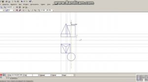 Компьютерное черчение в KOMPAS 3D LT V7.Чертим вид слева и главный вид по виду сверху.