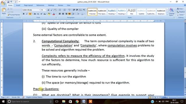 python video 2 30-05-2020 (Computational Complexity of algorithm in python) смотреть онлайн