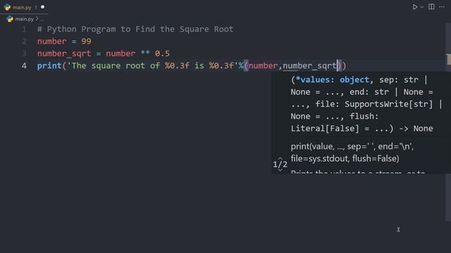 Python Program to Find the Square Root | Python Examples смотреть онлайн