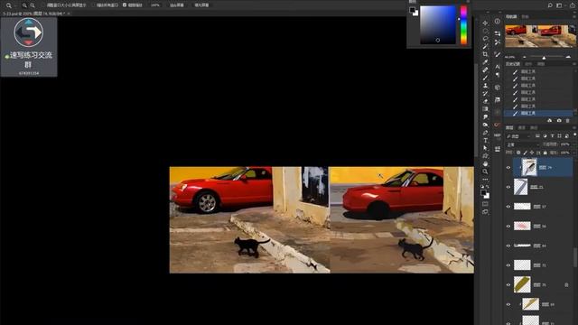 No texture study: the black cat and red car смотреть онлайн