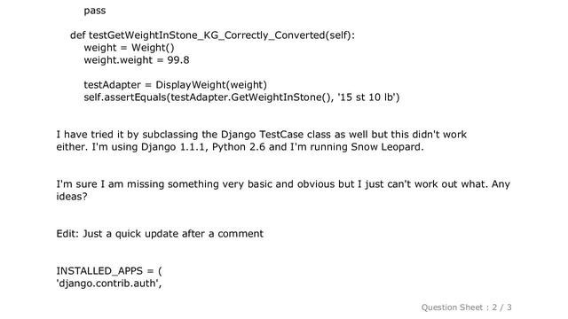 Django : Django test runner not finding tests смотреть онлайн