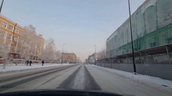 Easy driving trip through the city streets | Krasnoyarsk, Russia (4k UHD)