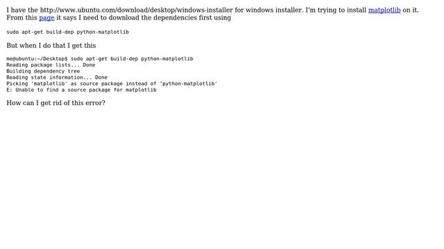 Unix & Linux: How to install matplotlib on Linux? смотреть онлайн