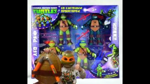 Черепашки НИНДЗЯ.Черепашки Ниндзя Игрушки.Черепашки Ниндзя на распаковке. Игрушки для мальчиков.
