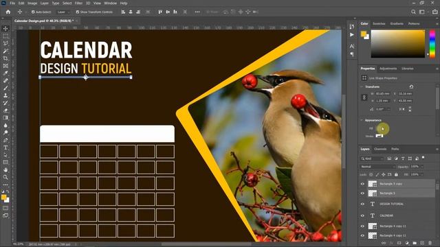 How To Create A Desktop Calendar Design In Photoshop CC | 2023 Calendar Design
