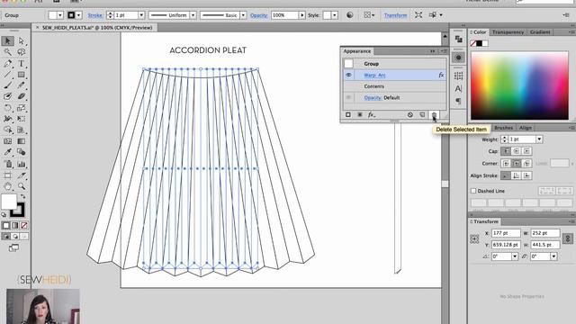 How to Draw Pleats on a Fashion Flat in Illustrator смотреть онлайн