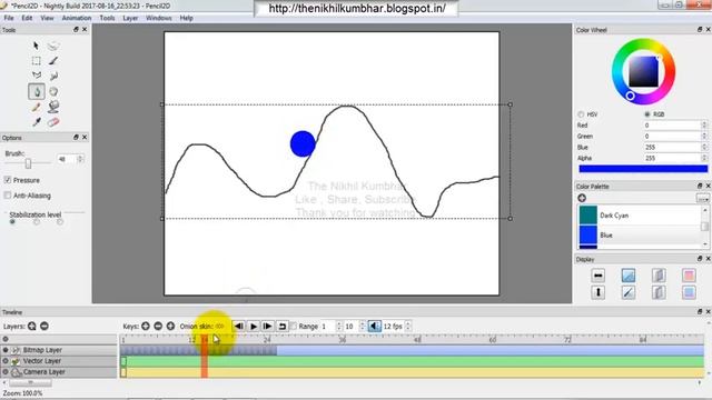 Pencil 2d - Animation Software Tutorials - Ball rolling on the ground смотреть онлайн