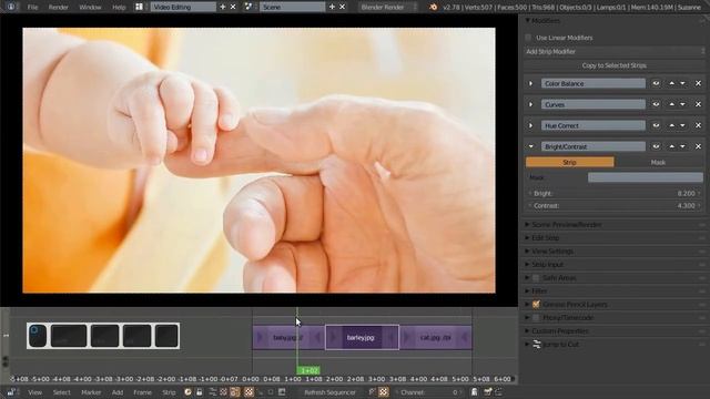 Видео-редактор Blender 22 - Цветокоррекция смотреть онлайн