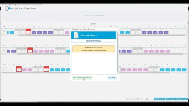 Cómo exportar cuadrantes a Excel, CSV, PDF e ICS (Outlook /Google Calendar) en PGPlanning смотреть онлайн