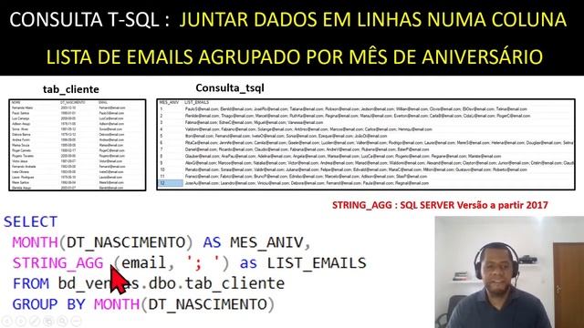 Convertendo múltiplas linhas em uma única linha SQL SERVER смотреть онлайн