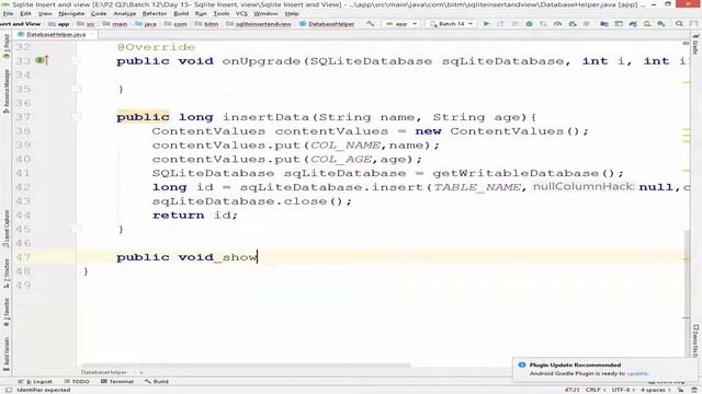 26. Android Tutorial: part 3: SQLite database - read/show data in recyclerview смотреть онлайн
