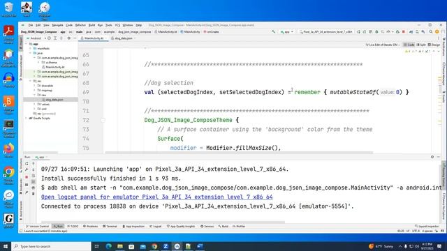 Compose JSON Spinner Image Dog смотреть онлайн
