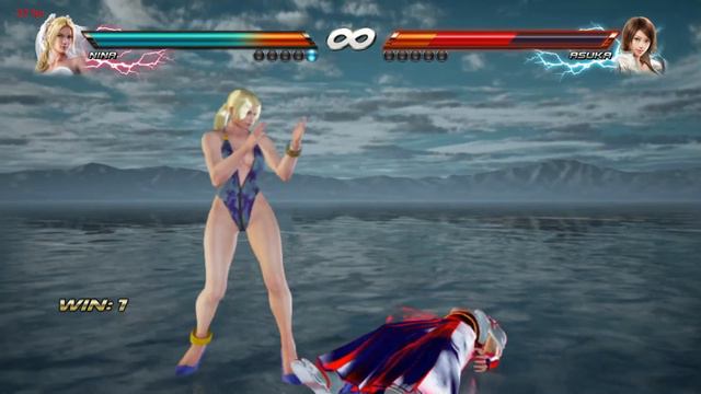 Tekken7 Nina（TT2 Swimsuit ）Leaping Hell Hold Double Snap Asuka（Kasumi Todoh MOD）Infinite Azure stag смотреть онлайн