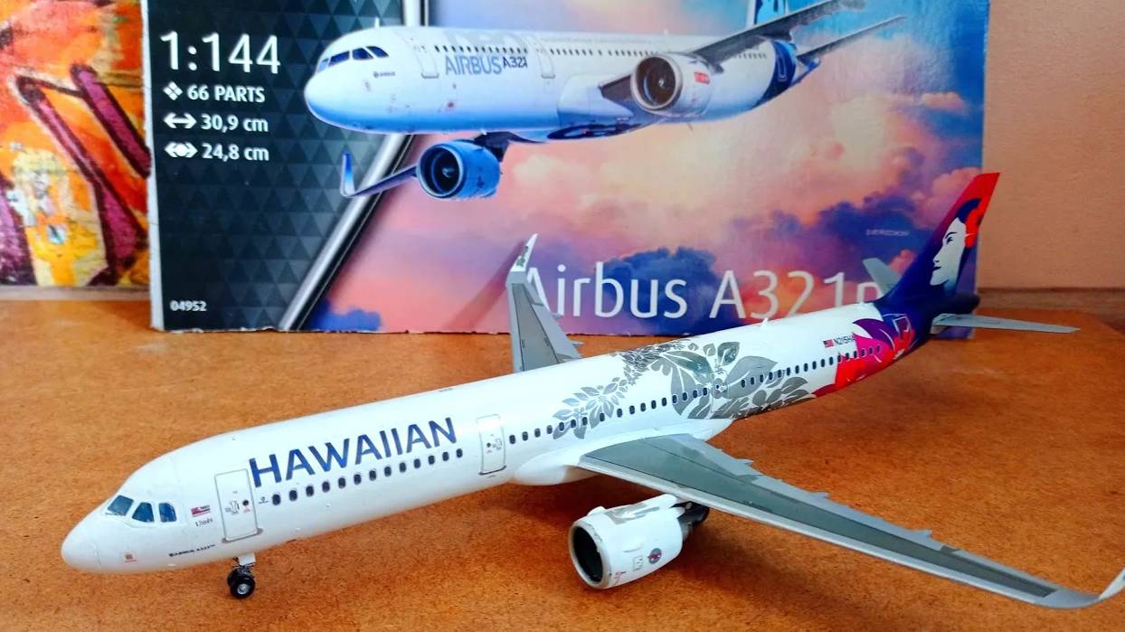 Сборка Airbus A321neo Hawaiian Airlines  Revell 1:144 Scale  Mr.Motochkin