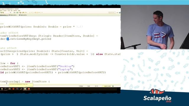 Scalapeño 2016 - Extensible Effects vs. Monad Transformers (Shimi Bandiel) смотреть онлайн