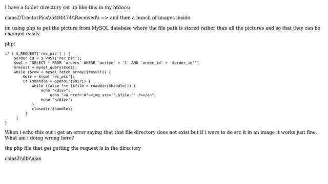 Getting Pictures from folder directory in PHP смотреть онлайн