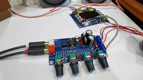 Test Preamp Tone control Bass Middle Treble IC Op-NE5532 12-0-12 V.AC