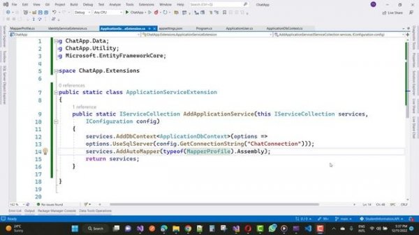 Online Chatting Web API Project in ASP.NET CORE | Angular | Day-2