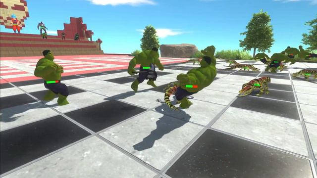 SUPERHEROES WAR🦸- YELLOW TEAM⭐️vs SUPERHEROES TEAM🦸♂️- Animal Revolt Battle Simulator смотреть онлайн