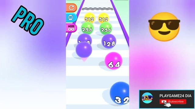 NOOB VS PRO VS HACKER VS GOD in 2048 Ball Game-Merge Number смотреть онлайн