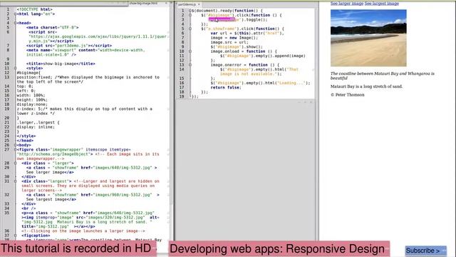 Tutorial: How to display larger images on demand using Javascript смотреть онлайн
