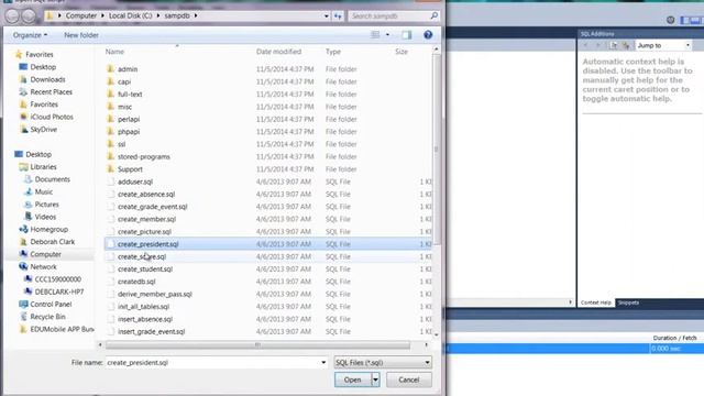 CIS276DA Lesson 1 load sampdb смотреть онлайн
