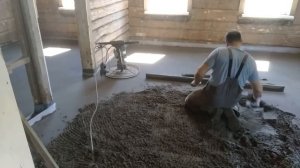 Теплый пол по грунту.  Полусухая стяжка