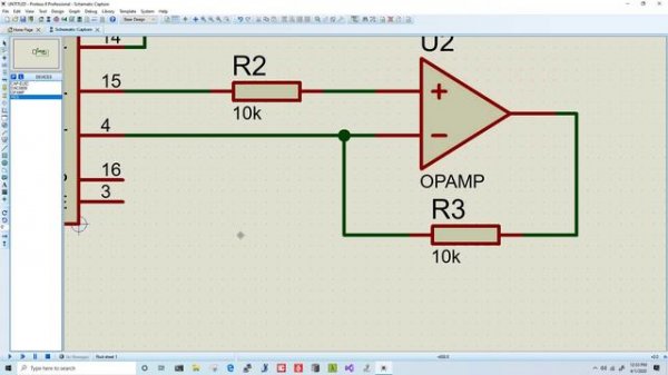 Simulating Interface of DAC0808 with Proteus.
