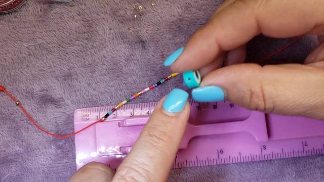 Pulsera con Delica de Miyuki y Ojito Turco смотреть онлайн