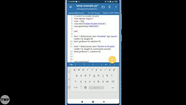 Tkinter - Enable Disable Button in Python using Tkinter смотреть онлайн